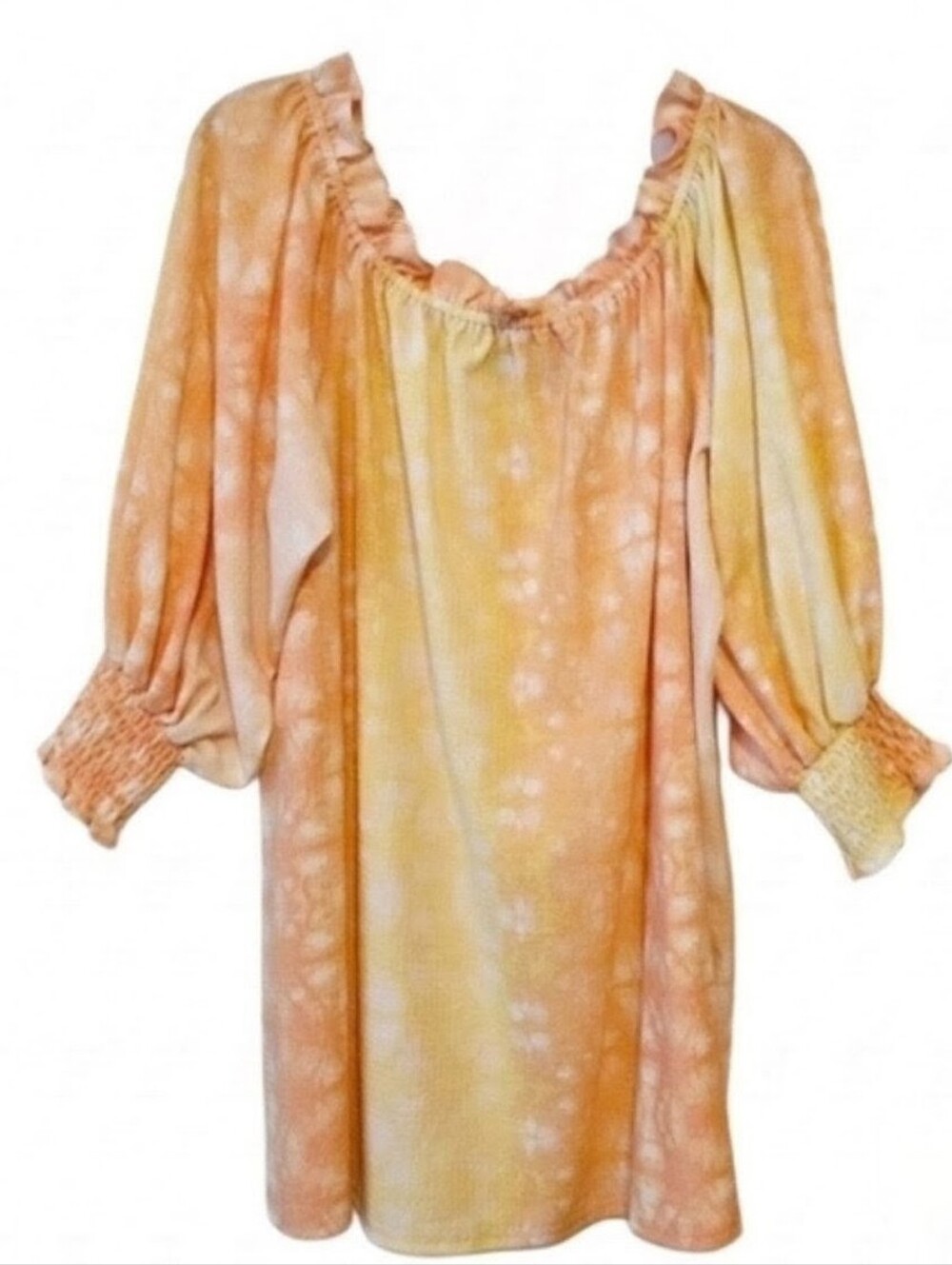Festival Peasant Creamsicle Blouse